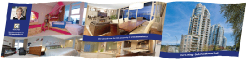 Hottest / Cheapest West Vancouver Property Brochrue - Landscape  8 x 22 - Vancouver RealEstatePrinting.ca