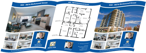 Cheapest Designer Vancouver Real Estate Feature Sheet - Landscape  12 x 23 - Vancouver RealEstatePrinting.ca